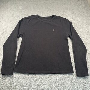 All‎ Saints Men's Aven Sweater Black XXL(Fits XL) Regular Fit Waffle Knit